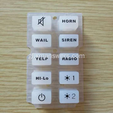 Teclado de membrana de goma de silicona POS de goteo epoxi